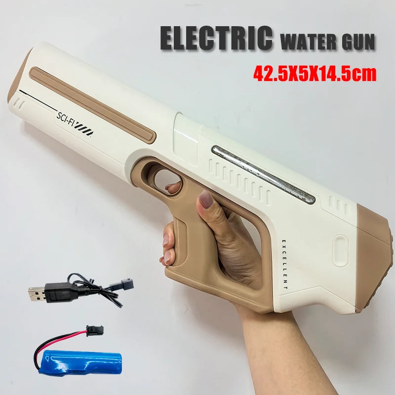 BreezeTech W12 Electric Water Gun – Automatic High-Pressure Summer Blaster