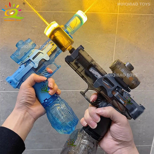 "BreezeTech electric water pistol V2 with flashing sensor light"
