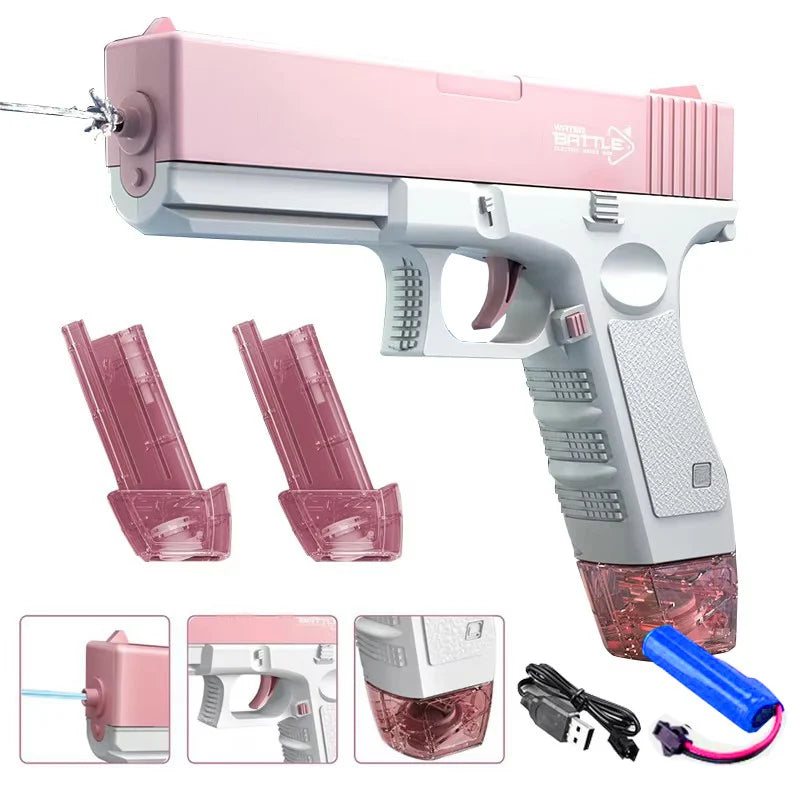 "BreezeTech compact rechargeable electric water gun pistol"