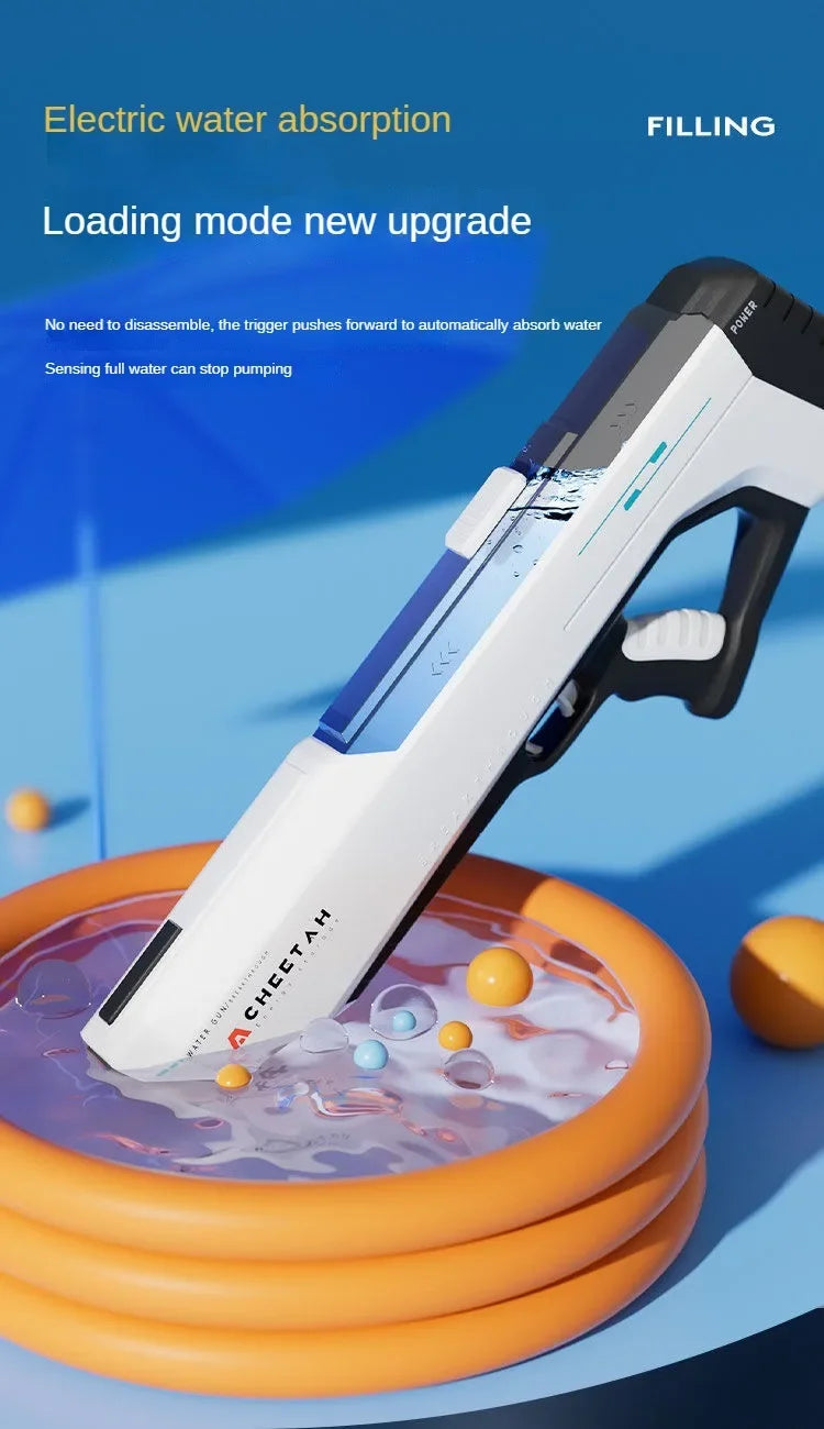 BreezeTech W12 Electric Water Gun – Automatic High-Pressure Summer Blaster