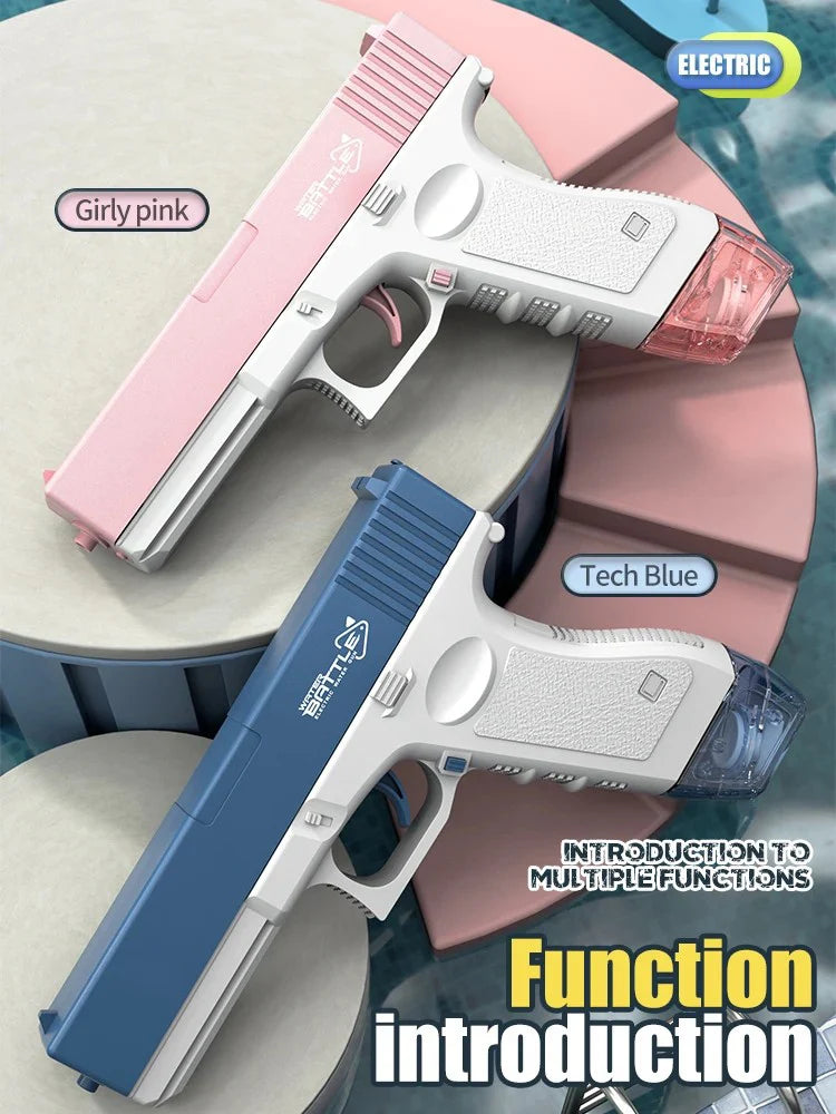 "BreezeTech compact rechargeable electric water gun pistol"