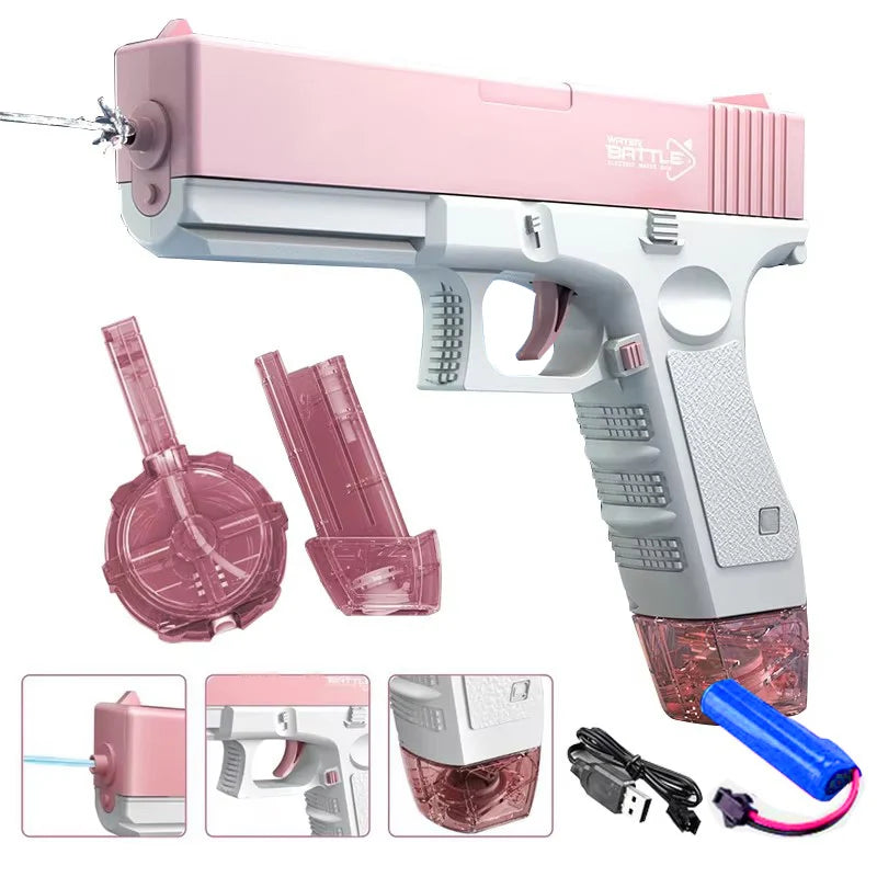 "BreezeTech compact rechargeable electric water gun pistol"