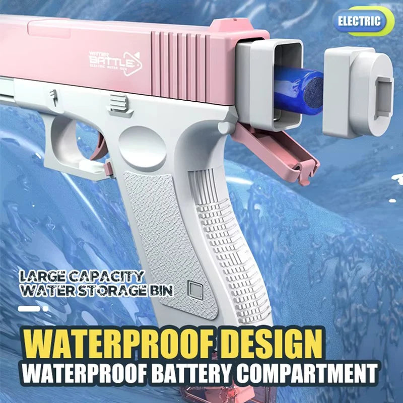 "BreezeTech compact rechargeable electric water gun pistol"