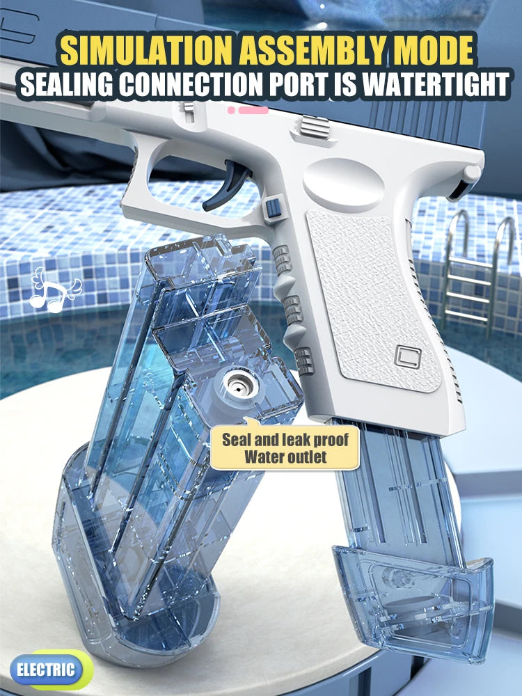 "BreezeTech compact rechargeable electric water gun pistol"