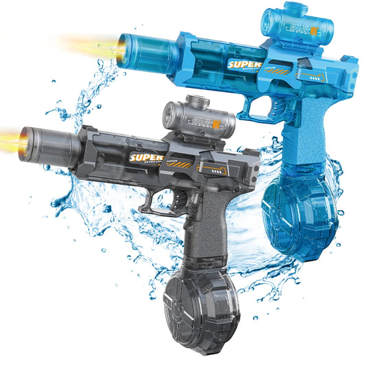 "BreezeTech electric water pistol V2 with flashing sensor light"
