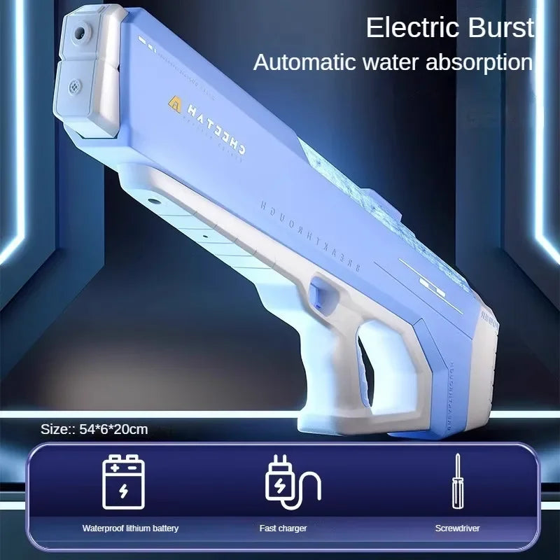 BreezeTech W12 Electric Water Gun – Automatic High-Pressure Summer Blaster